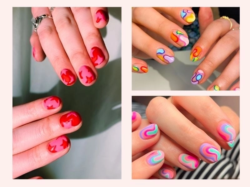 Mẫu nail đơn giản móng ngắn dễ làm nổi bật