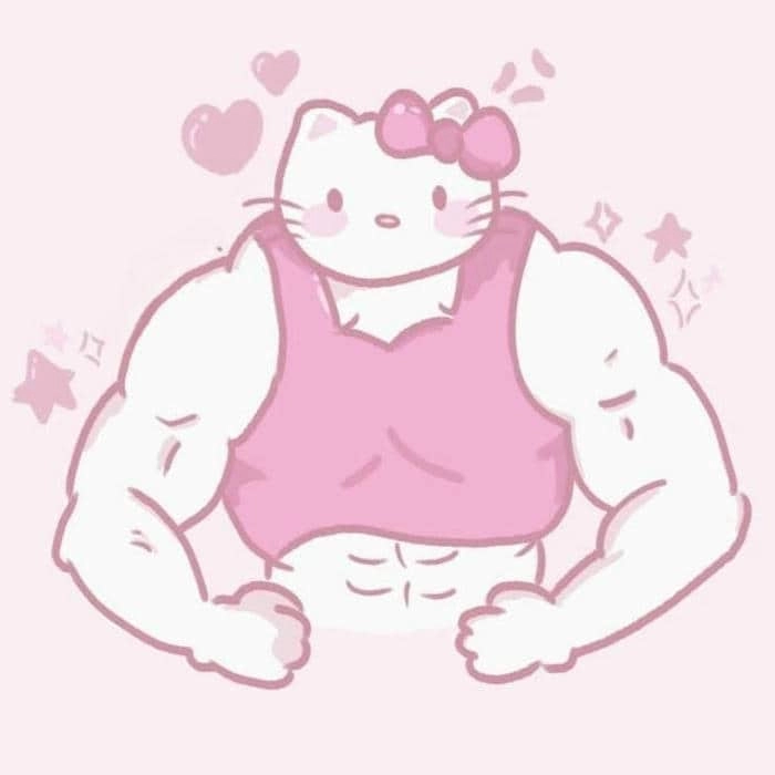 Meme avatar Hello Kitty bựa mang màu sắc độc đáo