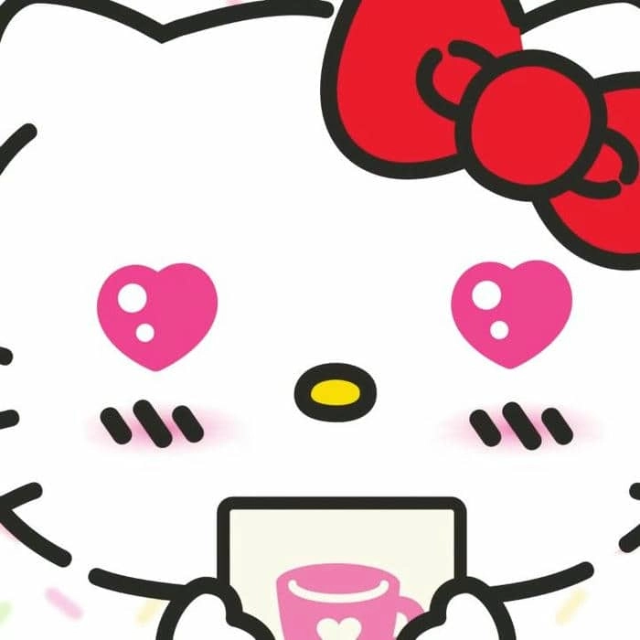 Hình nền Hello Kitty meme tạo cảm giác vui vẻ thú vị