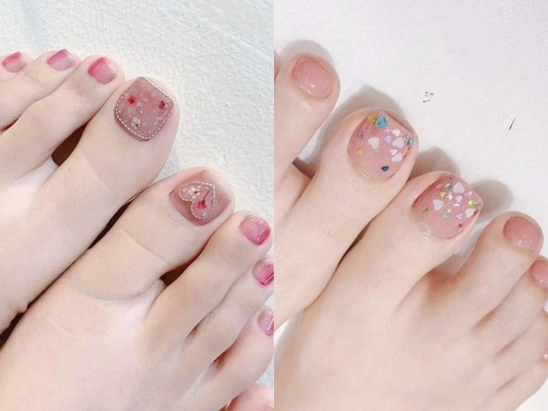 Nail hồng pastel nhẹ nhàng tươi tắn rạng rỡ