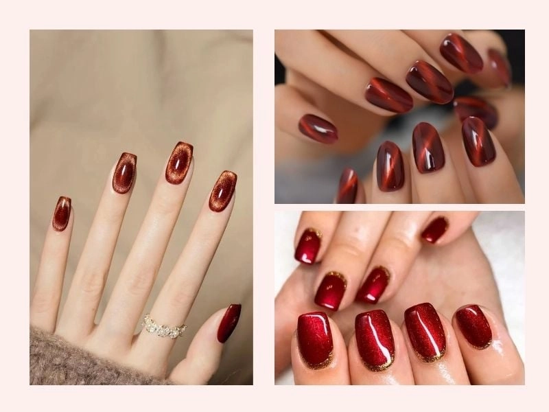 Các mẫu nail mắt mèo đa dạng cho nàng lựa chọn