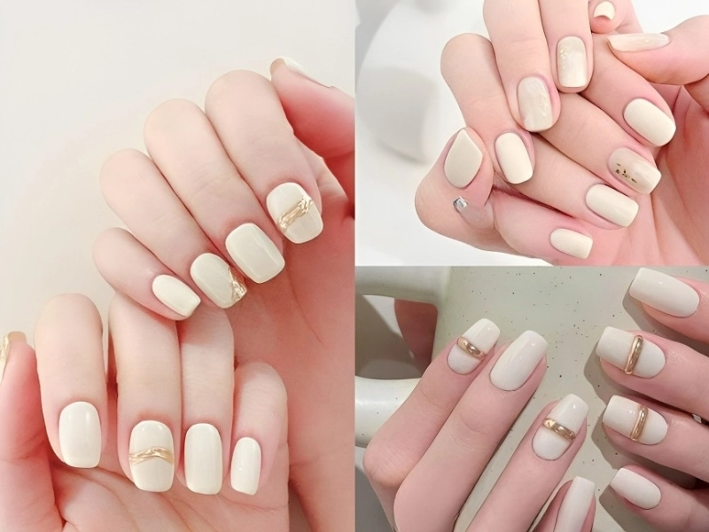 Cưới nail cô dâu màu trắng sang trọng lộng lẫy