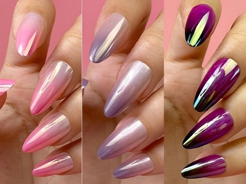 Nail ombre mắt mèo huyền bí sang chảnh đầy cuốn hút