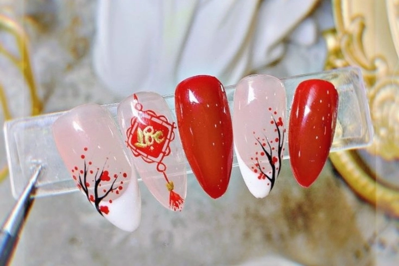Mẫu nail tết nổi bật trẻ trung hợp xu hướng