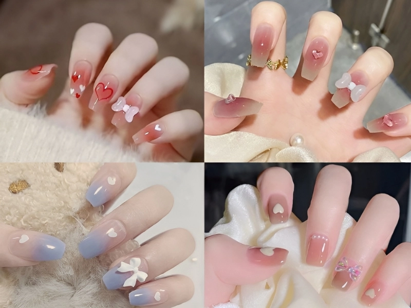 Mẫu nail thạch đẹp nổi bật rạng ngời tỏa sáng