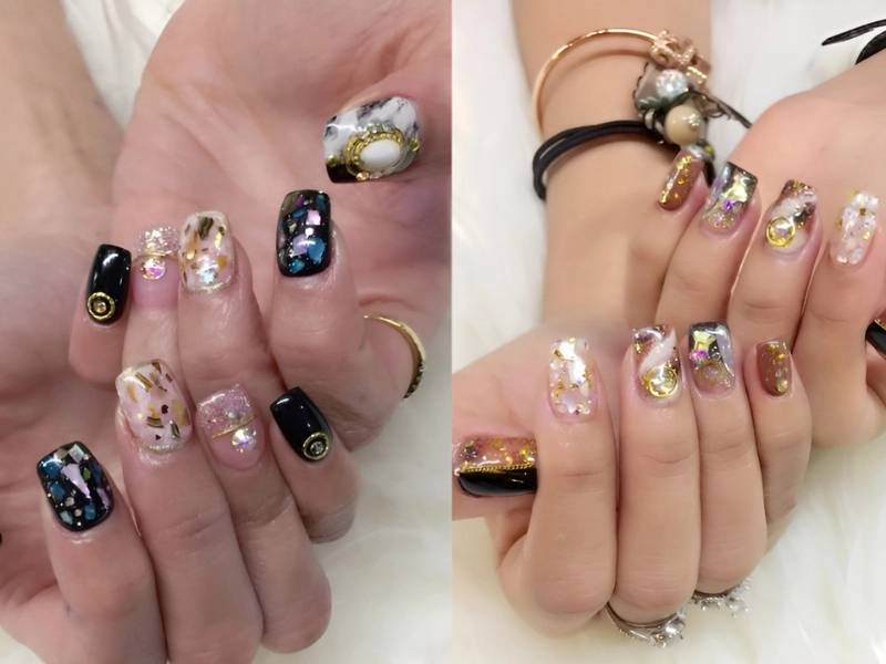 Nail xà cừ đẹp sang chảnh lấp lánh cuốn hút mọi ánh nhìn