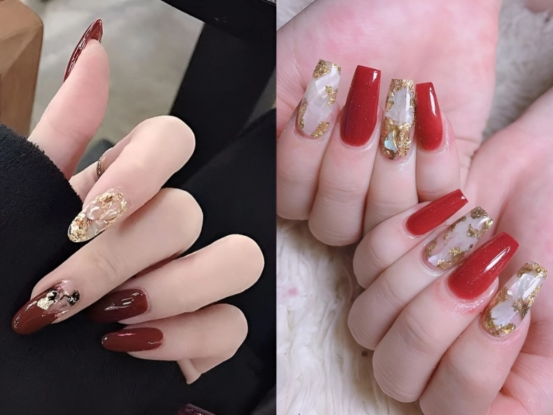Nail ẩn xà cừ trong suốt nhẹ nhàng mà tinh tế vô cùng