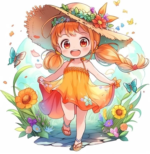 Nami chibi fan art dễ thương với phong cách sáng tạo