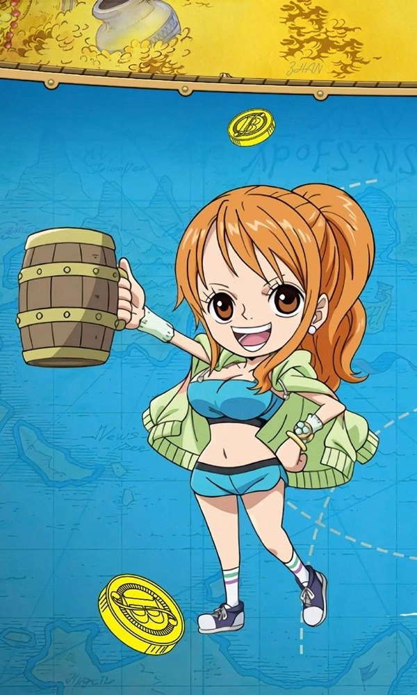 Nami chibi wallpaper lung linh cho màn hình cực chất