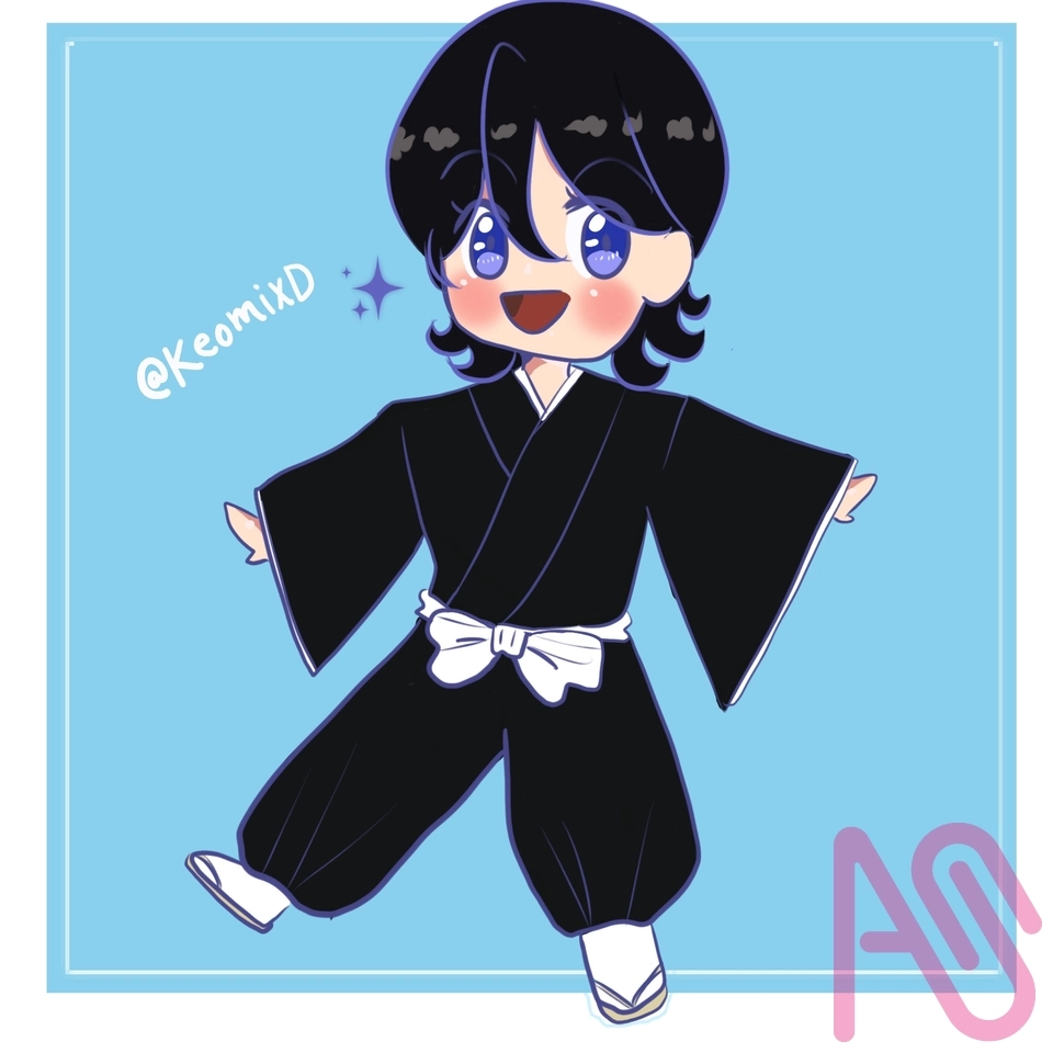 Rukia chibi hình nền nổi bật phong cách anime