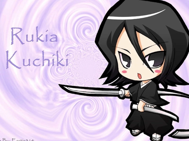 Rukia Kuchiki vẽ tranh mini dễ thương