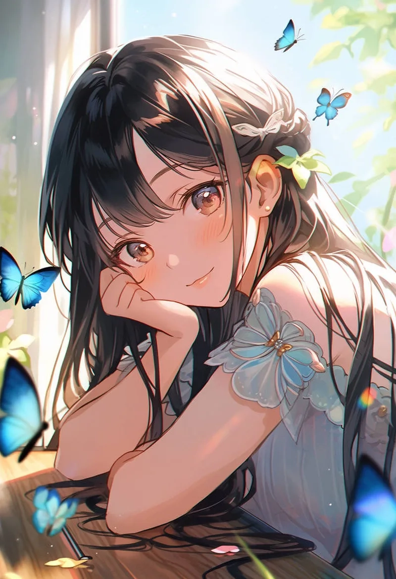 Trang trí màn hình với Hình nền anime girl cute dễ thương