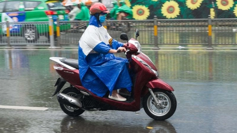 Nhiệt độ giảm nhanh ngay sau cơn mưa bất chợt