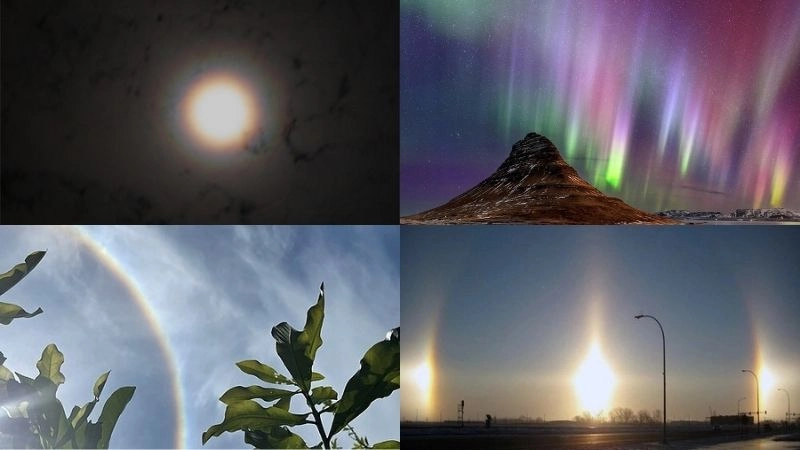 Hiện tượng quang học là sự tương tác ánh sáng với khí quyển