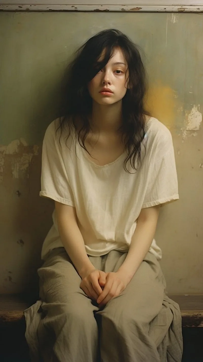 Mệt mỏi và lặng lẽ trong hình ảnh buồn mệt mỏi con gái