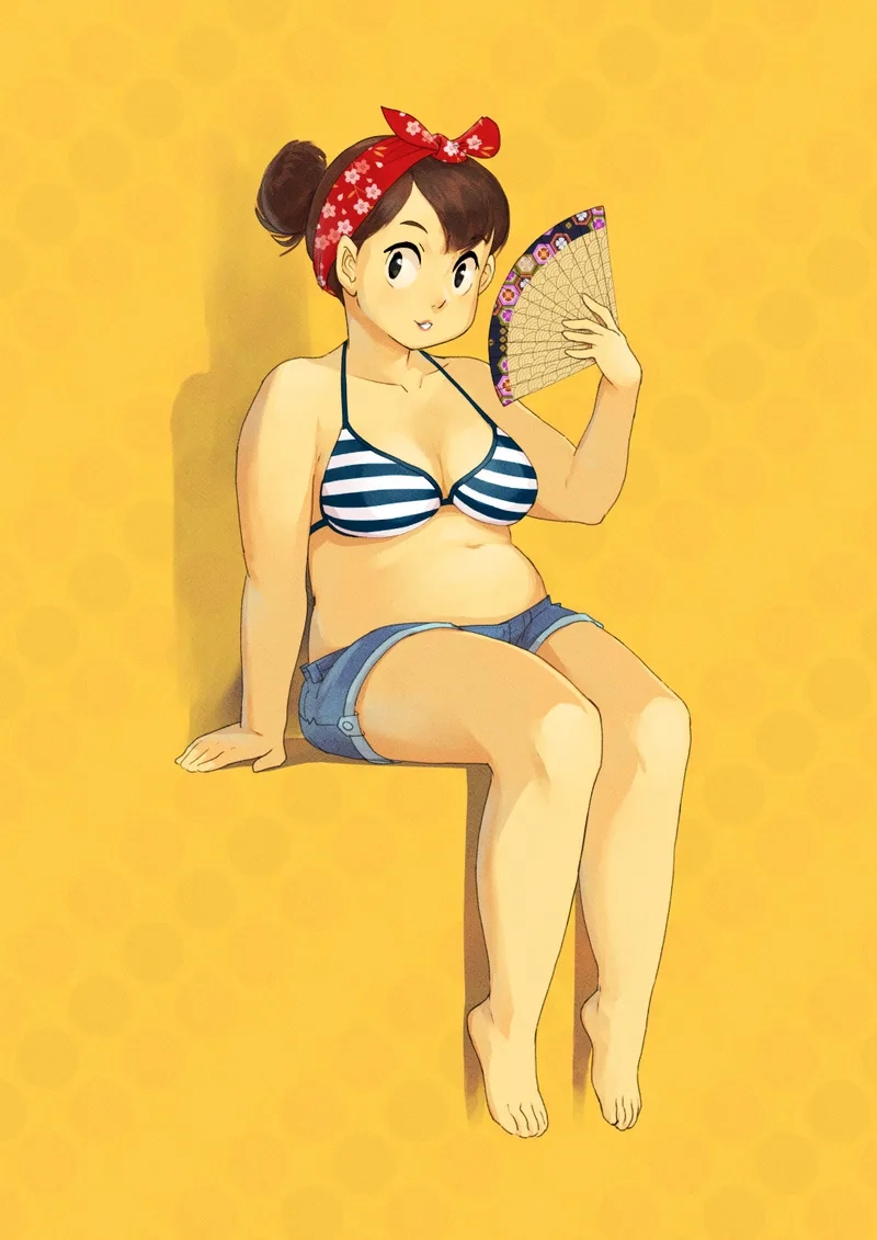 Ngắm nhìn Hình ảnh cô gái mập dễ thương anime đẹp nhất tuyệt vời