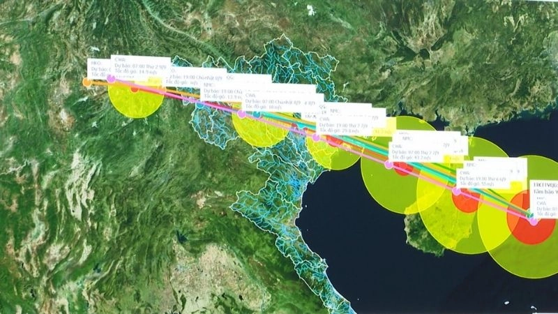 Tốc độ gió ảnh hưởng đến sự thay đổi hướng di chuyển của bão
