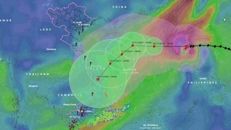 Hướng đi của quỹ đạo bão quyết định khu vực ảnh hưởng
