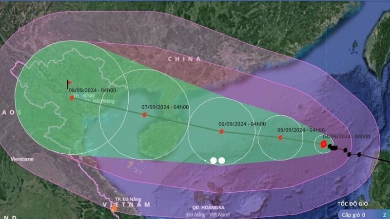 Vùng ảnh hưởng của bão là khu vực chịu tác động trực tiếp