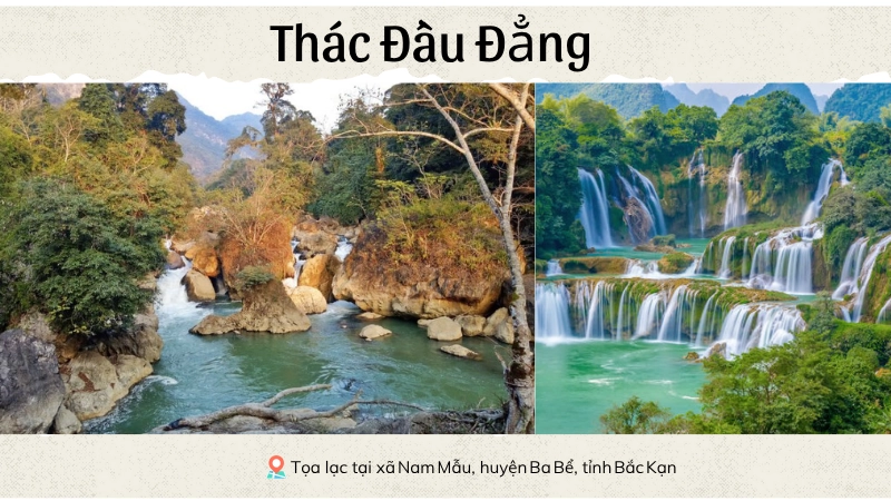Thác Đầu Đẳng hùng vĩ ở Bắc Kạn