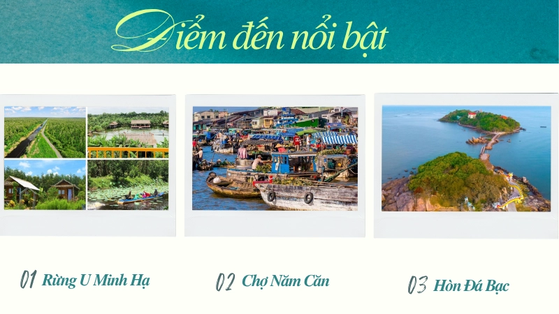 Các điểm đến nổi bật khi tới Cà Mau 