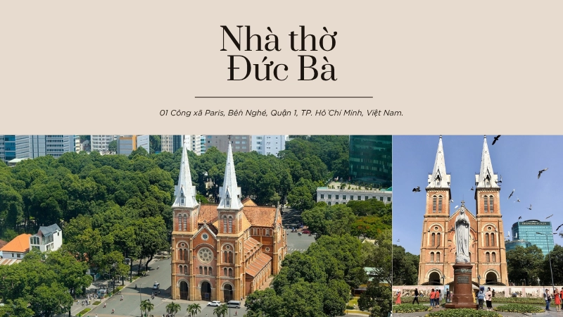 Biểu tượng Sài Gòn – Nhà thờ Đức Bà rực rỡ giữa lòng thành phố.