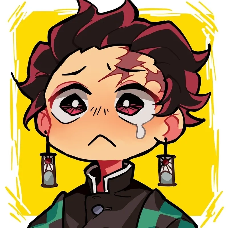 Ảnh tanjiro chibi mang vibe anime trong trẻo và đáng yêu.