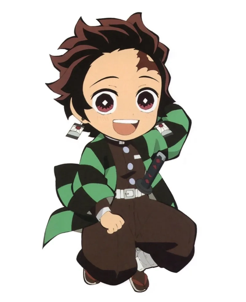 Hình ảnh tanjiro chibi tạo cảm giác thân thiện và gần gũi.