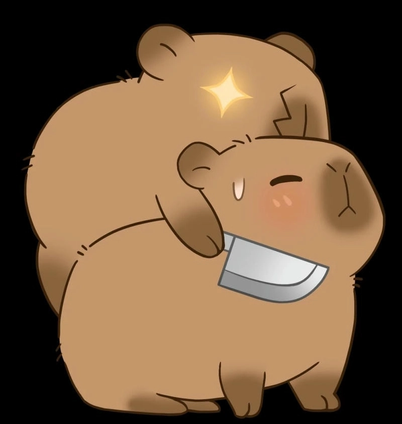 Capybara chibi cute dễ thương nhìn là thấy yêu