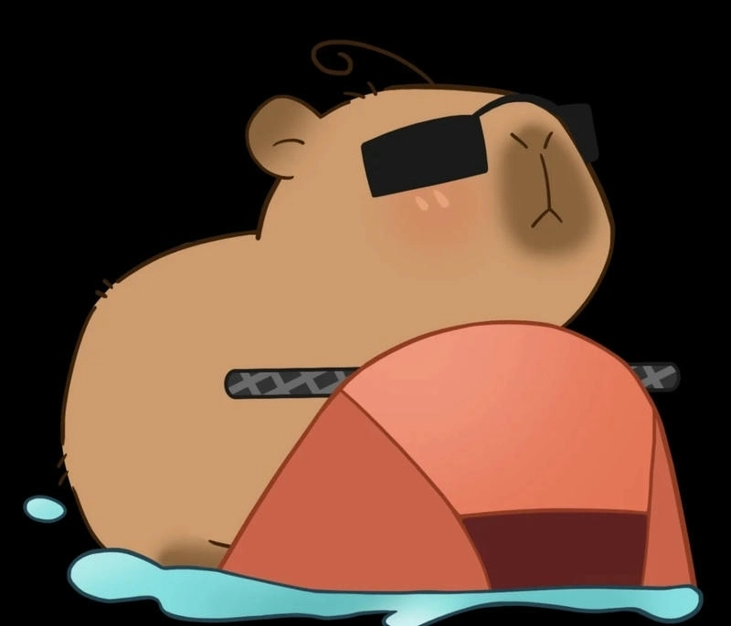 Hình nền capybara chibi dễ thương cho điện thoại