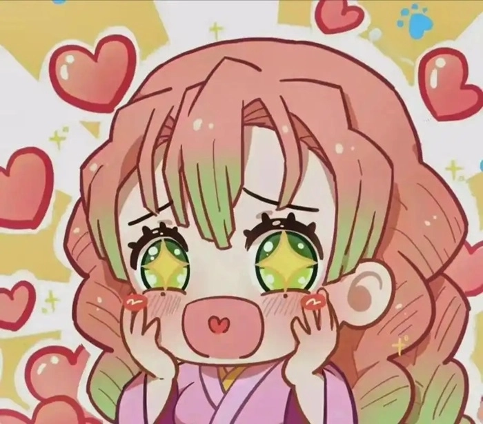 Ảnh mitsuri chibi mang nét đáng yêu và sinh động.