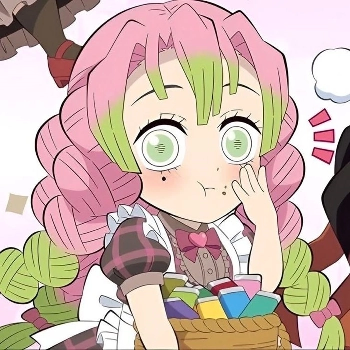 Mitsuri chibi tạo cảm giác ngọt ngào và đáng yêu.