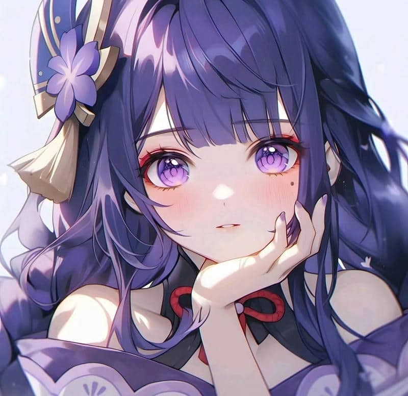 Genshin impact chibi raiden shogun tạo vibe dễ thương và sinh động.