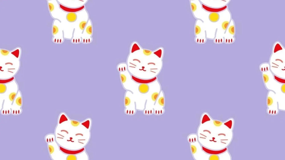 Hình nền mèo thần tài cute dễ thương