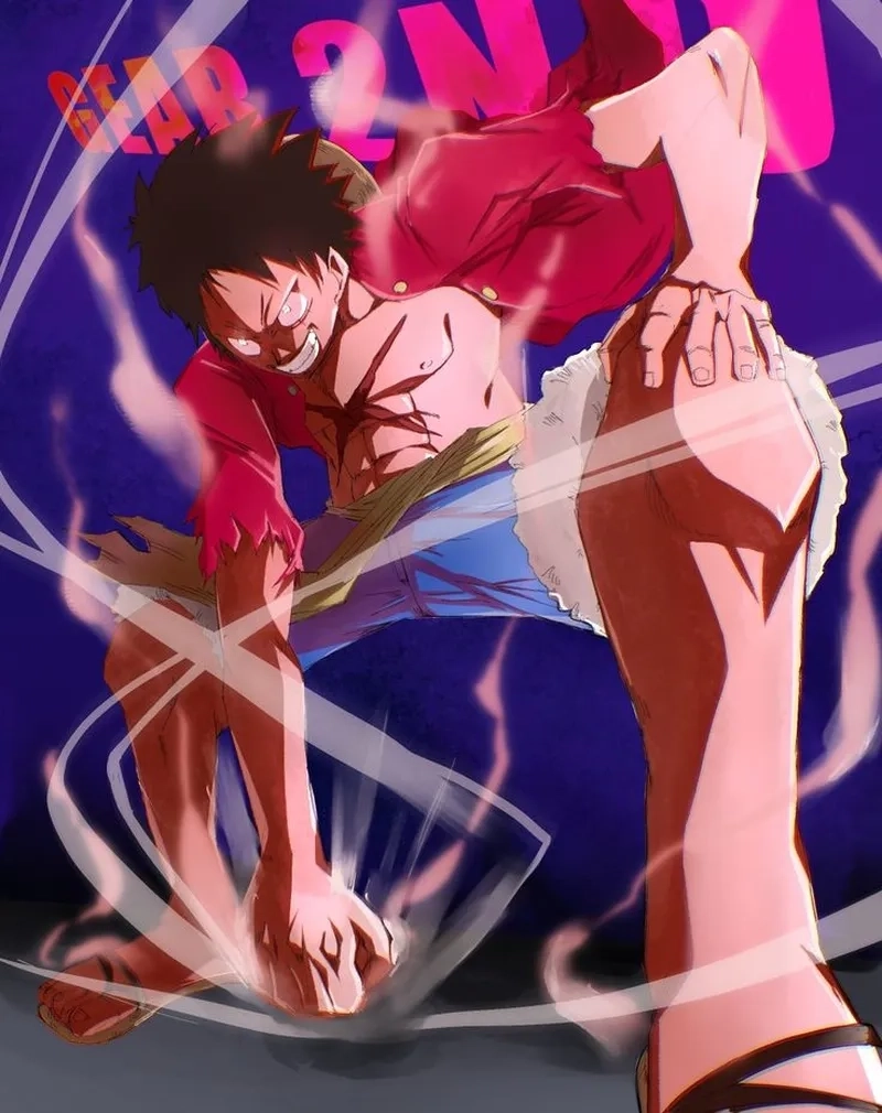 Luffy gear 5 drawing phong cách nghệ thuật cuốn hút