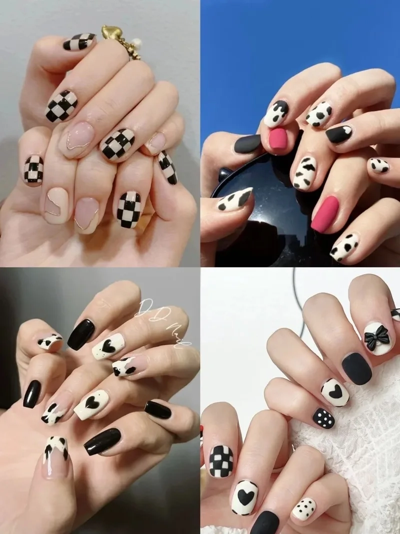 Kiểu nail caro trẻ trung giúp móng tay nổi bật