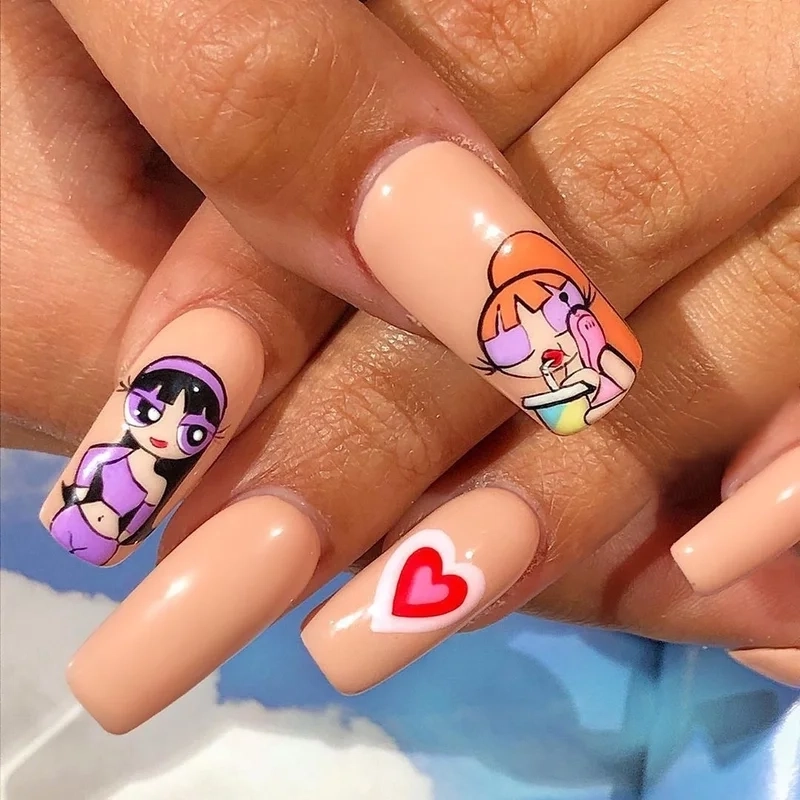 Hoạt hình nail ngộ nghĩnh tạo điểm nhấn cho móng