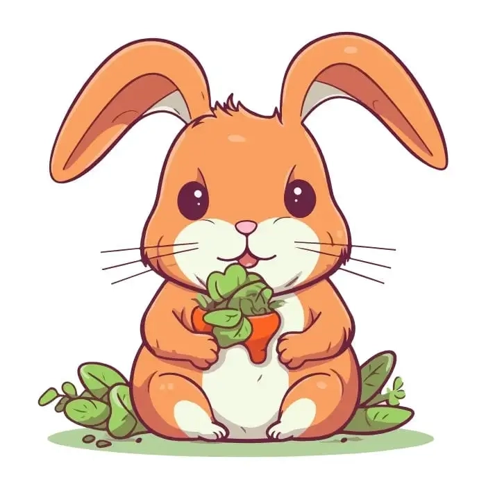 Avatar con thỏ cute mang phong cách dễ thương, nhẹ nhàng.