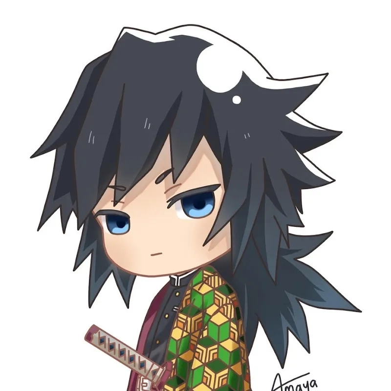 Giyu chibi plush mềm mại và đáng yêu.