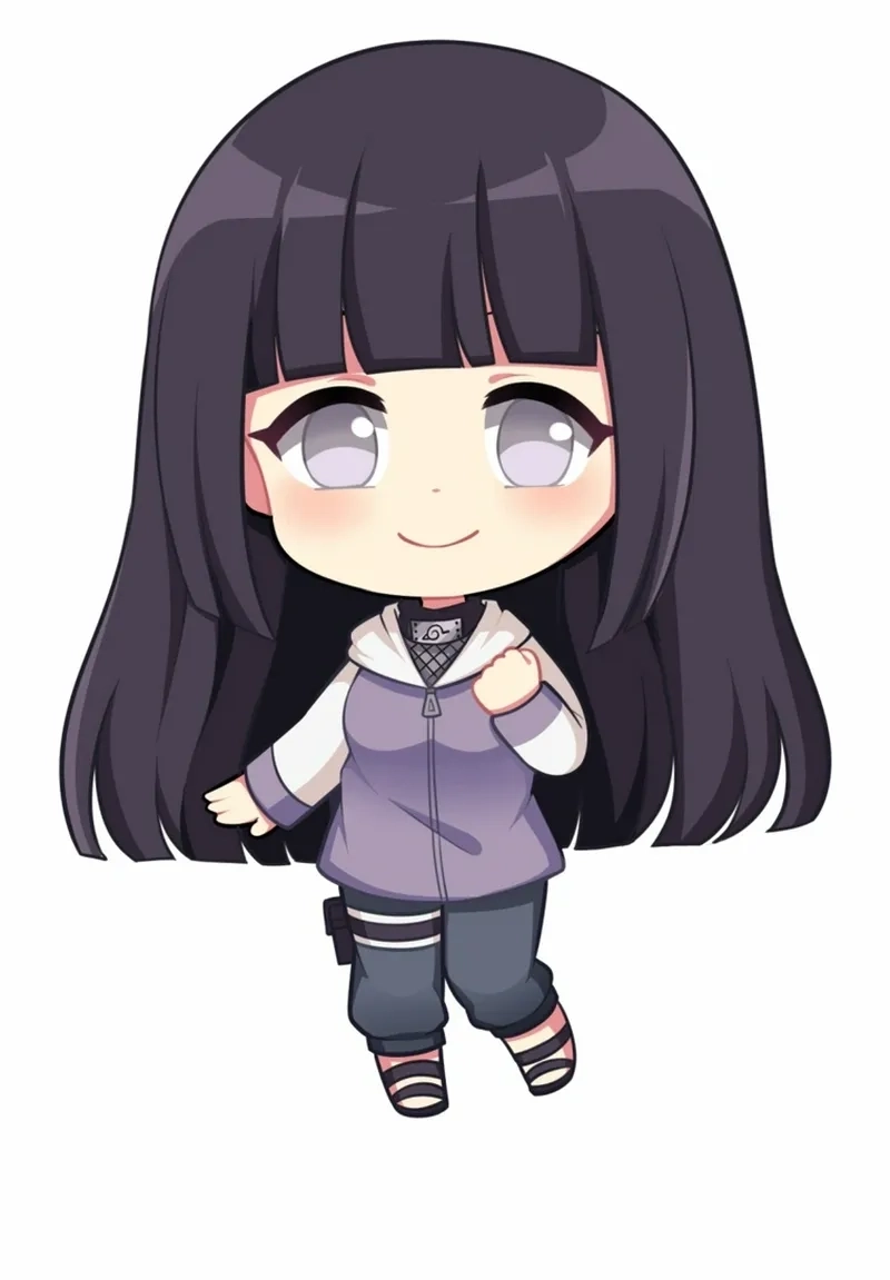 Chibi Hinata wallpaper dùng làm hình nền.
