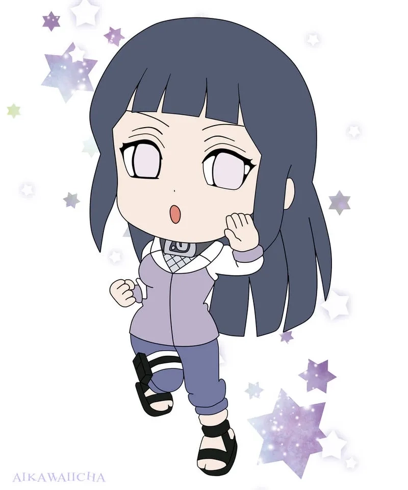 Haikyuu chibi Hinata tràn đầy năng lượng.