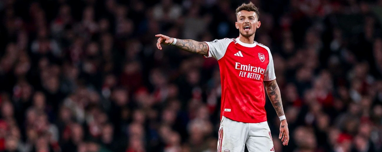 Ben White trong trận đấu của Arsenal tại UEFA Champions League 2025 2026