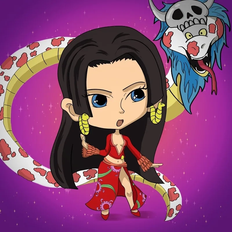 Những biểu cảm đáng yêu khi đứng trước Luffy của boa hancock cute.