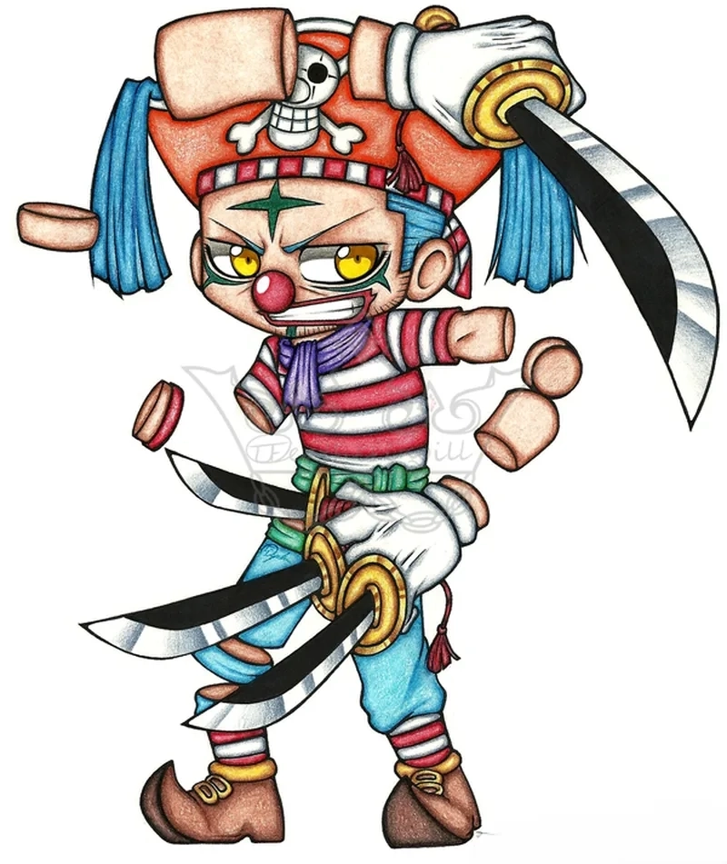 Vẻ ngoài dễ thương khó cưỡng của nhân vật Buggy kawaii chibi.