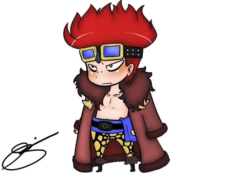 Biểu cảm nóng nảy đặc trưng tạo nên thương hiệu của Eustass Kid angry meme.