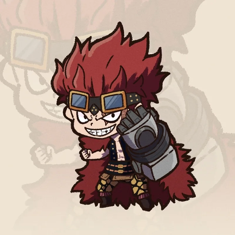 Vẻ ngoài nhỏ nhắn nhưng vẫn đầy khí chất của nhân vật Eustass Kid chibi.