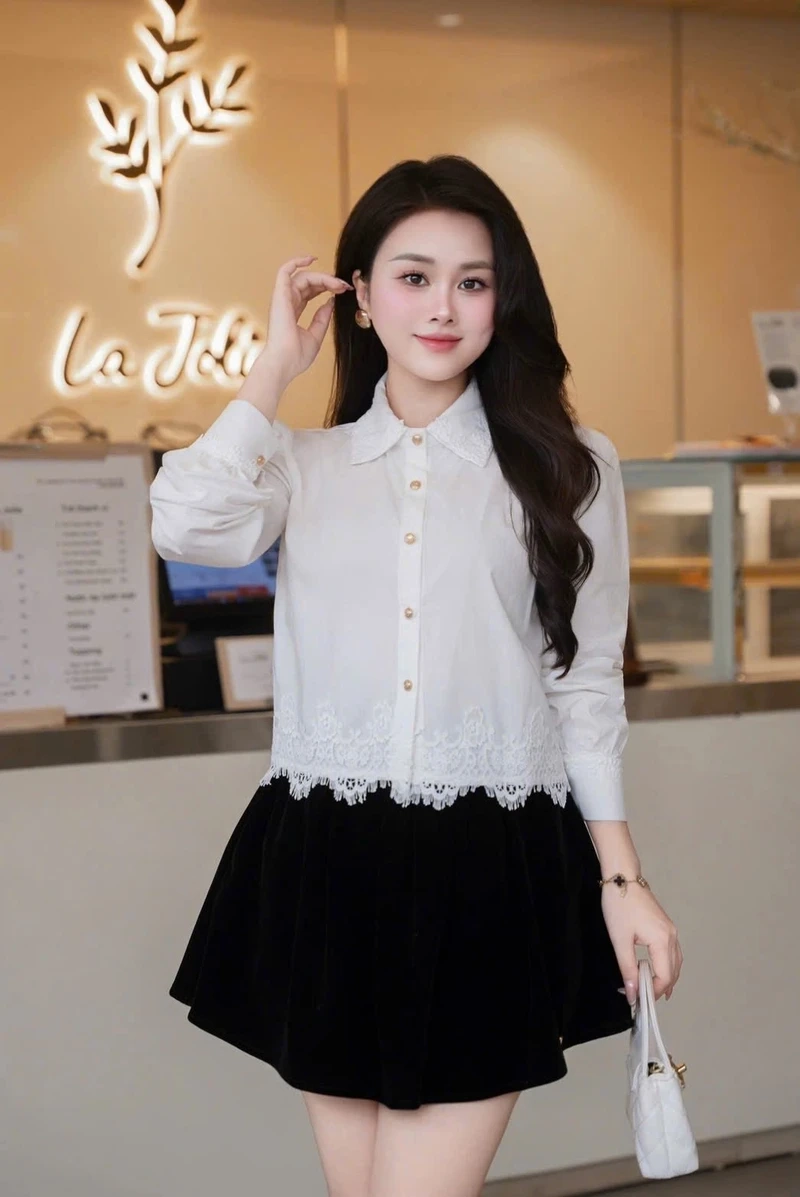 Mix đồ chuẩn gái mặc váy croptop sành điệu