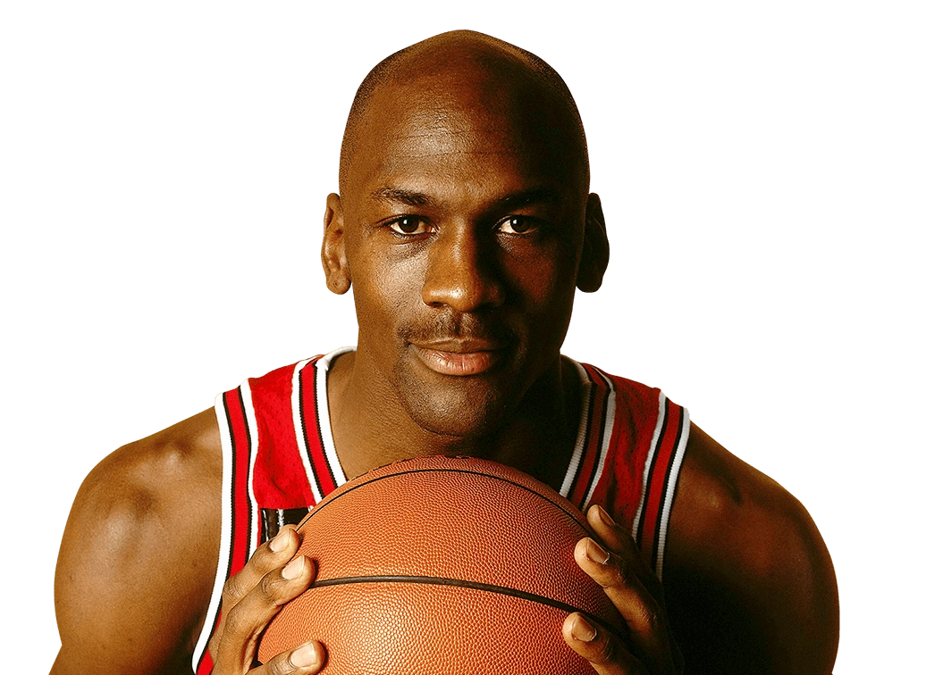 Gương mặt Michael Jordan với ánh nhìn quyết tâm
