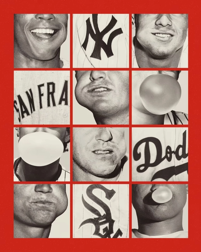 Tập hợp các bức ảnh cận cảnh đen trắng của các vận động viên bóng chày đang nhai và thổi bong bóng, trên nền đỏ, Tiểu sử Max Scherzer