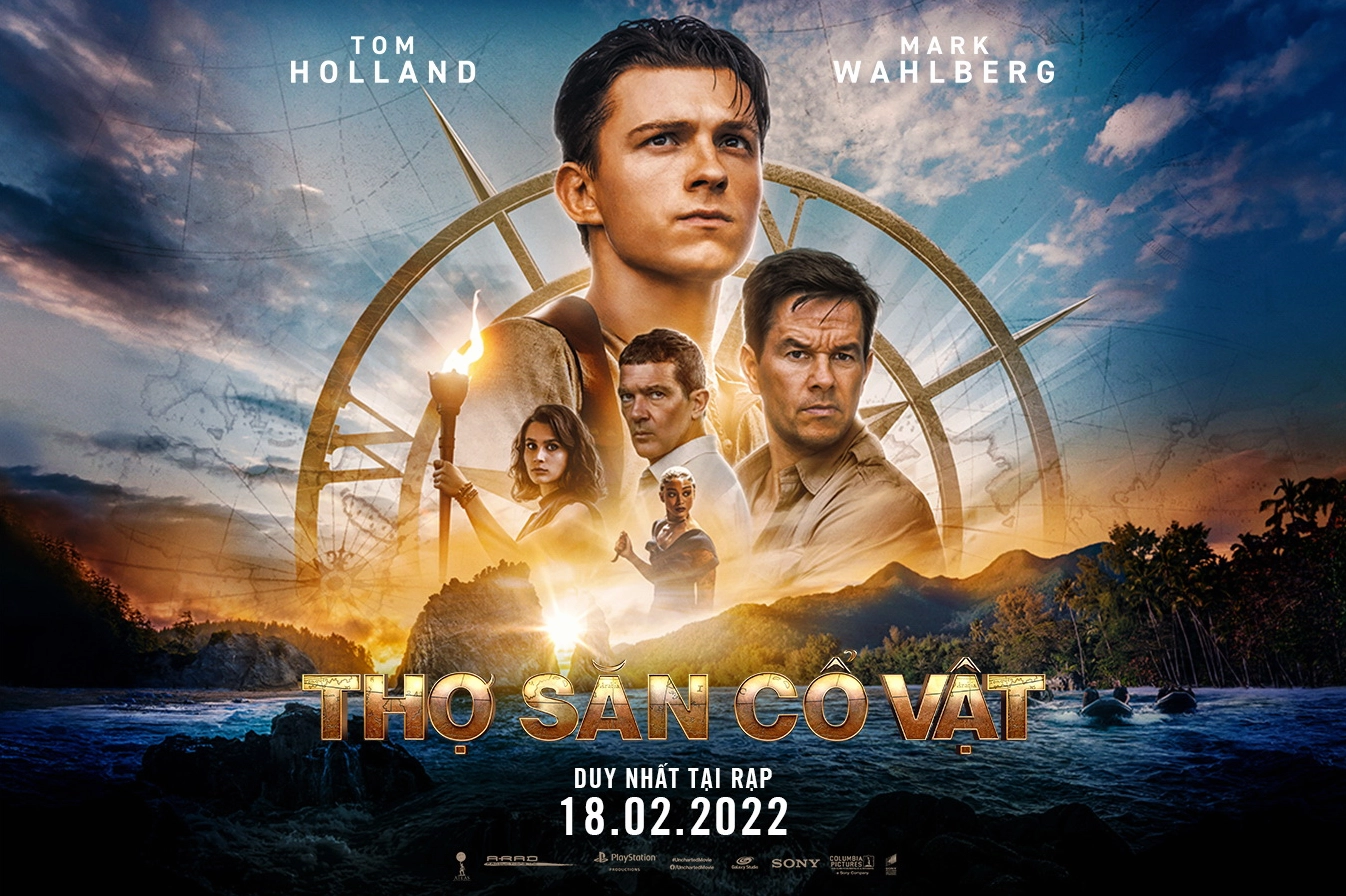 Tom Holland trong cảnh hành động của phim Uncharted